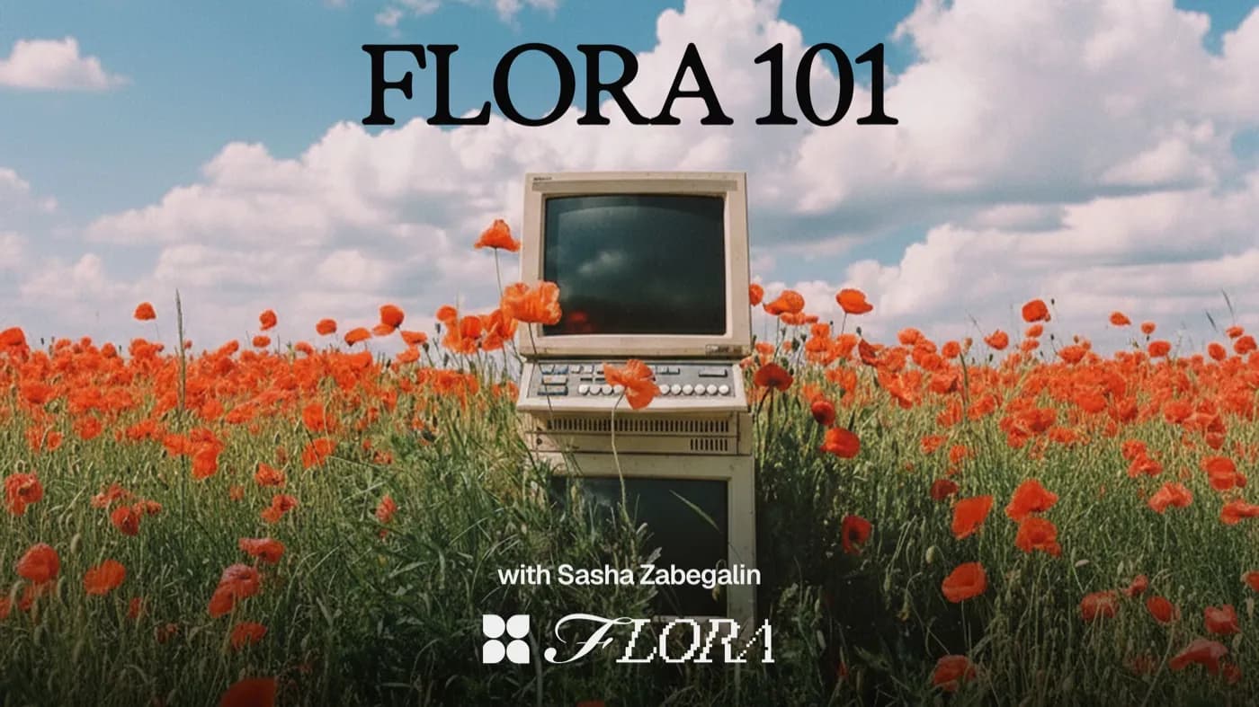 FLORA 101 with Sasha Zabegalin: a vintage computer in a poppy field
