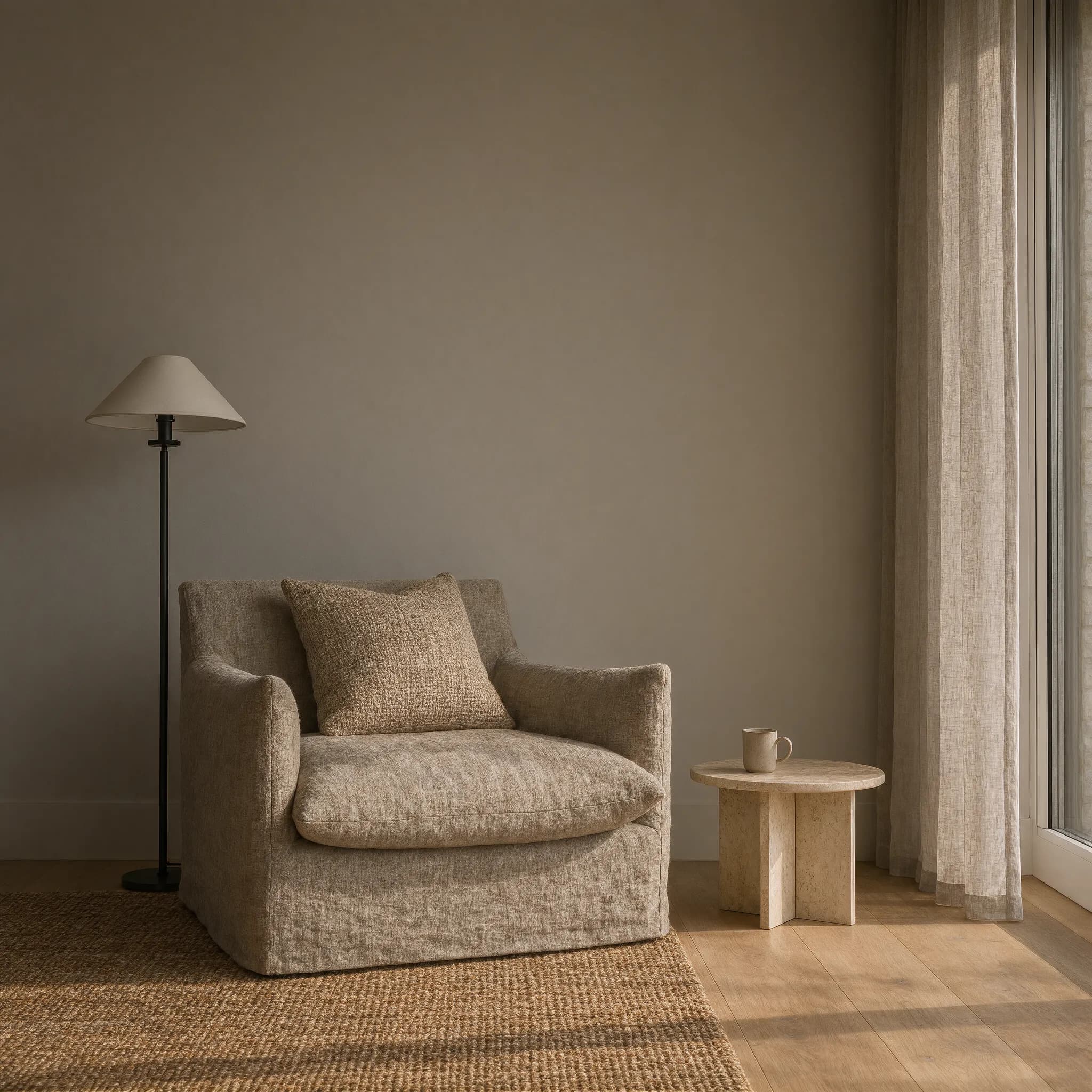 Interior scene generated with Krea 3 on the FLORA canvas