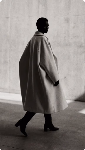 Monochrome fashion silhouette