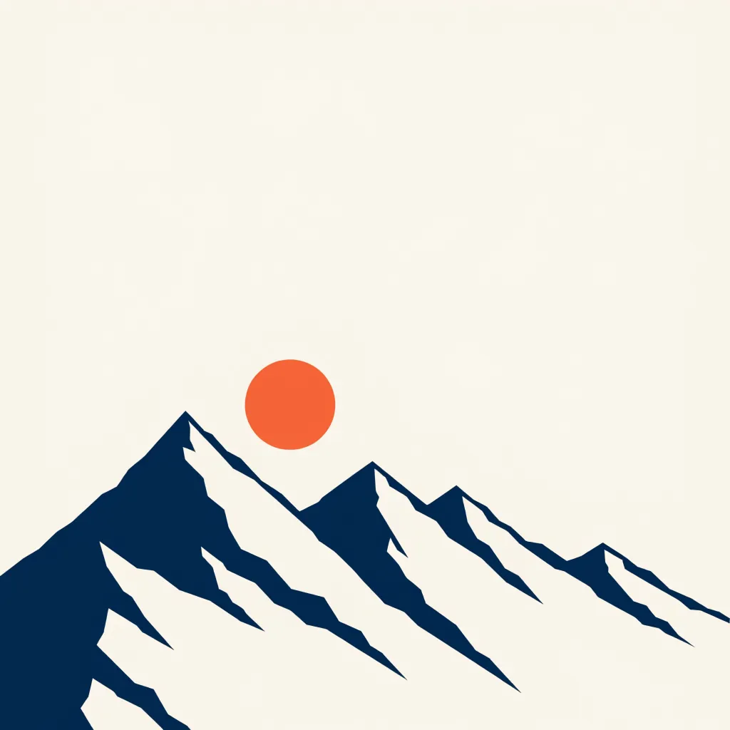 Flat mountain illustration generated with Recraft V4.1 as a raster image